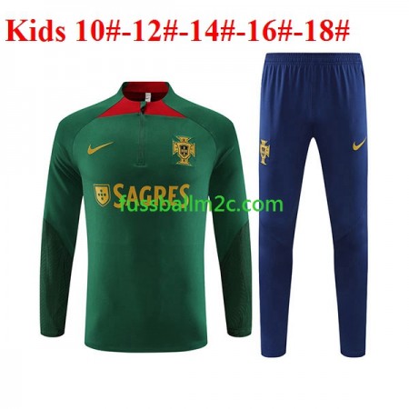 Portugal Kinder Grün Sweatshirts Anzüge 2023-2024